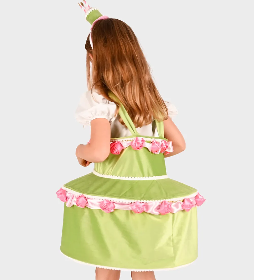 Den Goda Fen Udklædningstøj|Halloween>Udklædning - Dress Cake w Diadem - Green