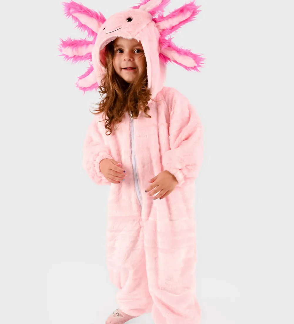 Den Goda Fen Udklædningstøj|Halloween>Udklædning - Jumpsuit Axolotl - Pink