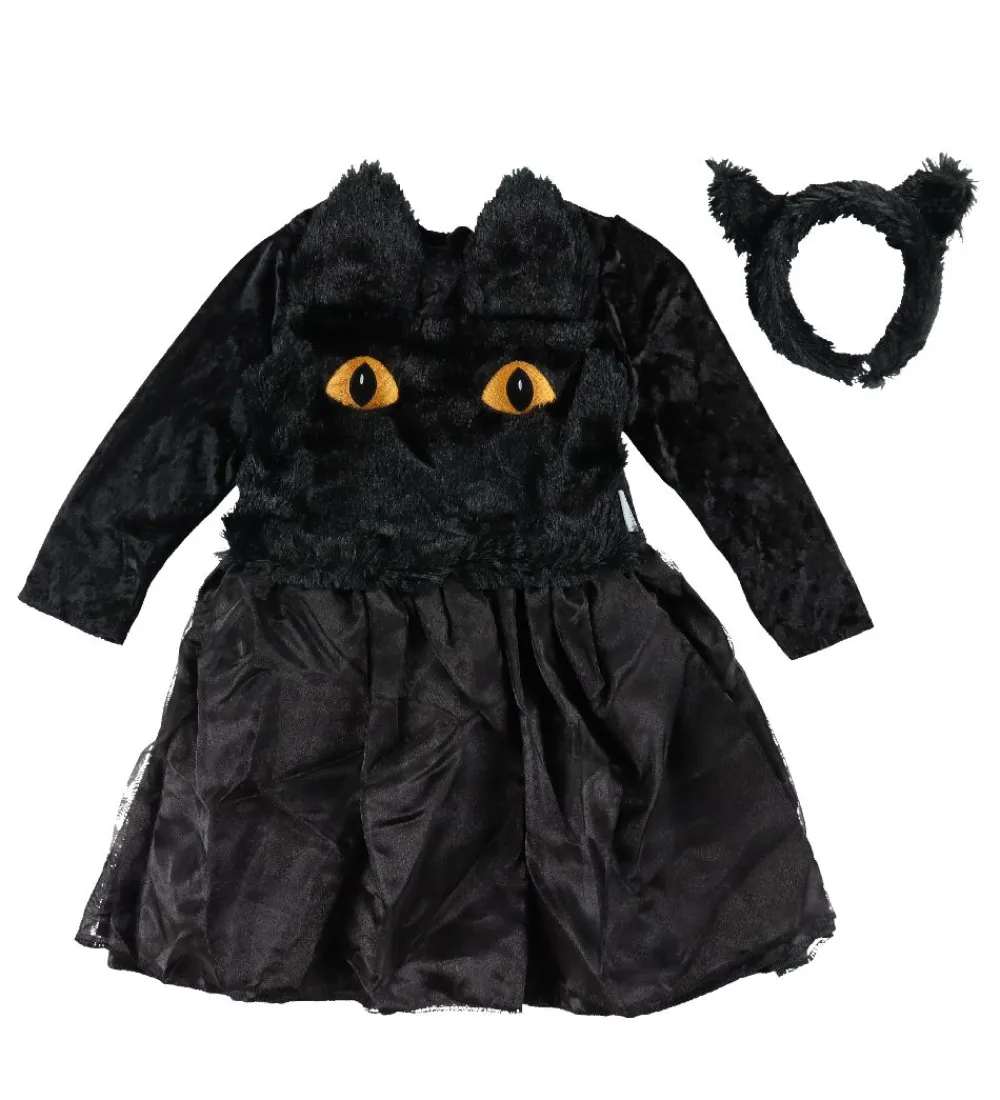 Den Goda Fen Halloween>Udklædning - Sort Kattekjole - Sort