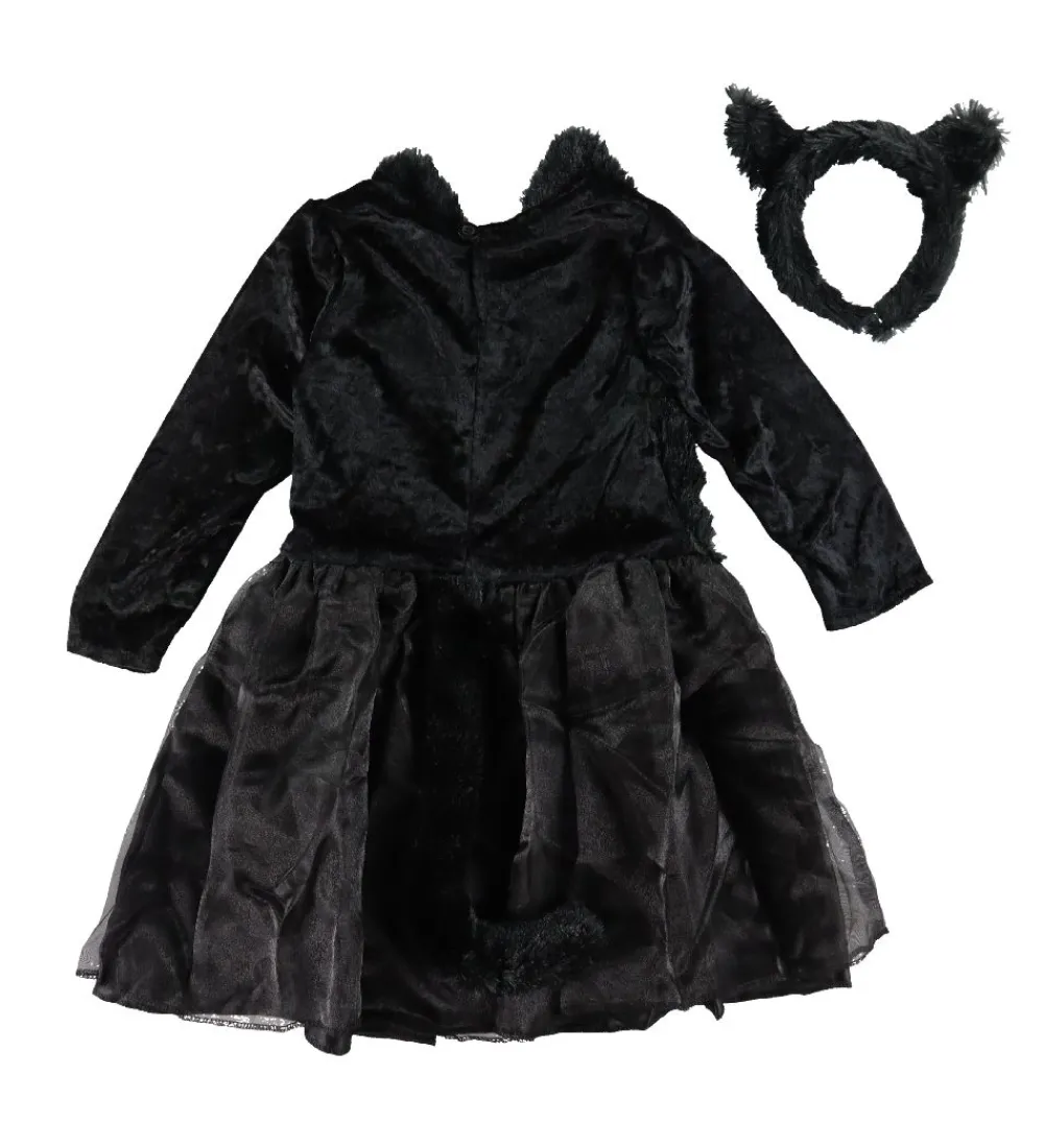 Den Goda Fen Halloween>Udklædning - Sort Kattekjole - Sort