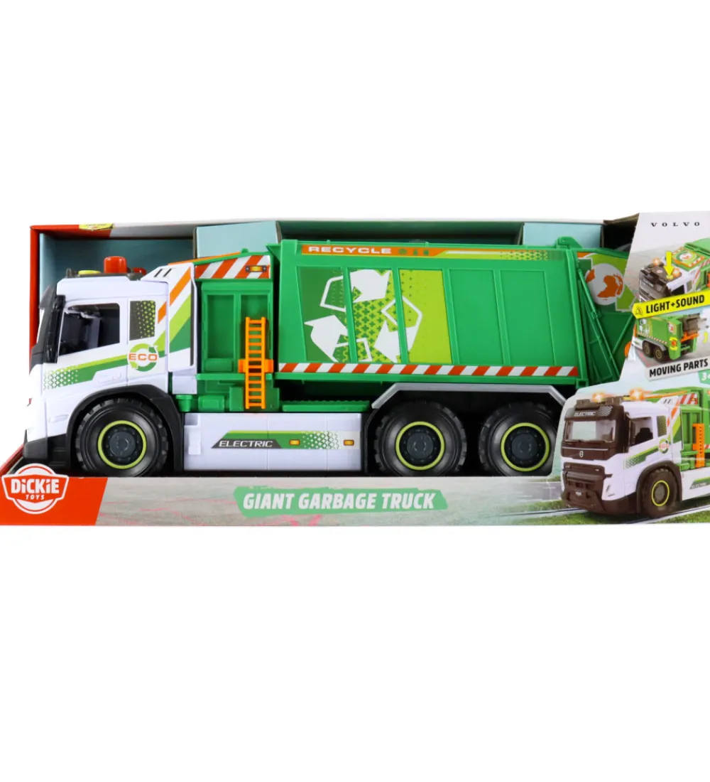 Dickie Toys Biler, Tog Og Køretøjer>Arbejdsmaskine - Stor Skraldebil - Lys/Lyd