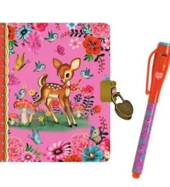 Djeco Kreativ Leg|Bøger>Dagbog m. Lås & Magisk Pen - Fiona Hewitt - Bambi/Blomst