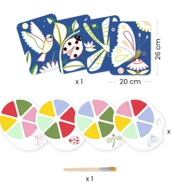 Djeco Kreativ Leg>Farvesæt - Palette Painting - Creepy Crawlies