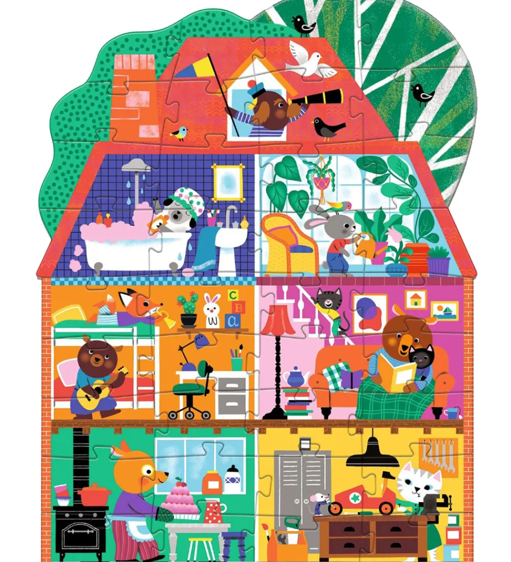 Djeco Puslespil>Gigant Puslespil - 36 Brikker - La Maison P'tits Copains