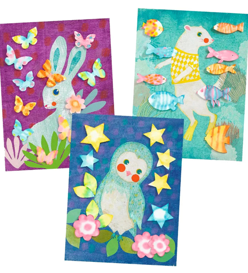 Djeco Kreasæt>Kreasæt - Kreativ Med Papir m. Trækpapir