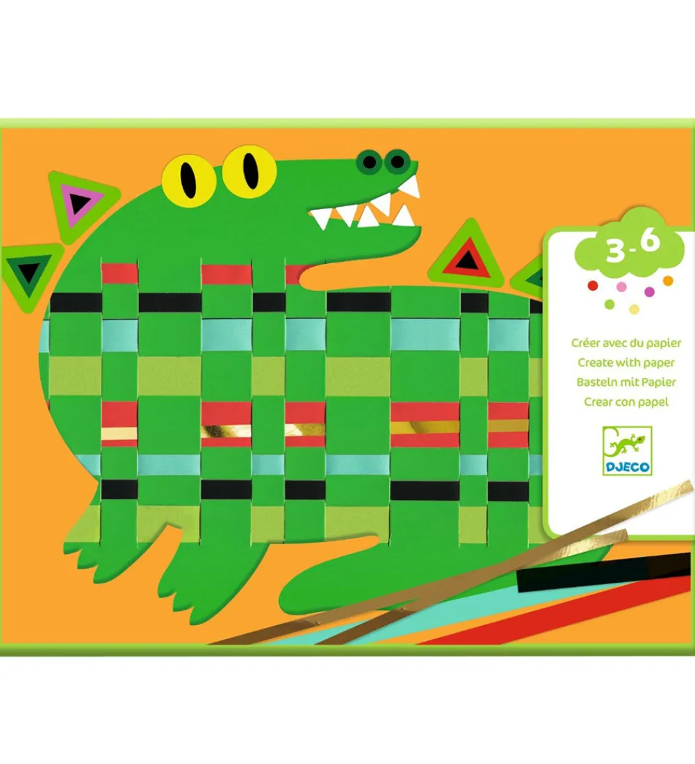 Djeco Kreasæt>Kreasæt - Papir Flet - Dyr