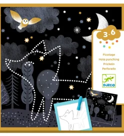 Djeco Kreasæt>Kreasæt - Prikning - Dyr