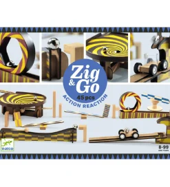 Djeco Kuglebaner>Kuglebane - 45 dele - Zig & Go - Træ