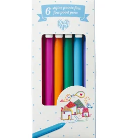 Djeco Tuscher Og Farver>Kuglepenne - 6 stk. - Gel - Pointe Fine 0,7