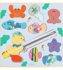 Djeco Puslespil|Magnetlegetøj>Magnetlegetøj - Puzz & Fish Bariolo - 9 Brikker