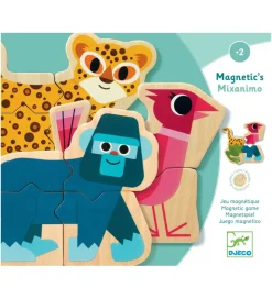 Djeco Spil>Magnetpuslespil - 6 stk./24 Brikker - Mixanimo