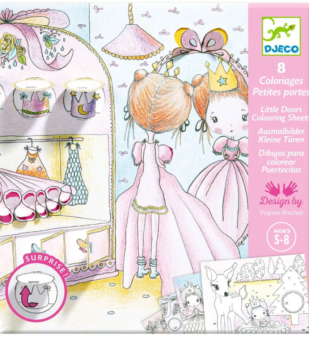 Djeco Bøger|Malebog>Maleark m. Små Døre - Les Petites De Pupi
