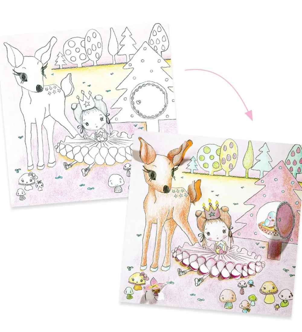 Djeco Bøger|Malebog>Maleark m. Små Døre - Les Petites De Pupi