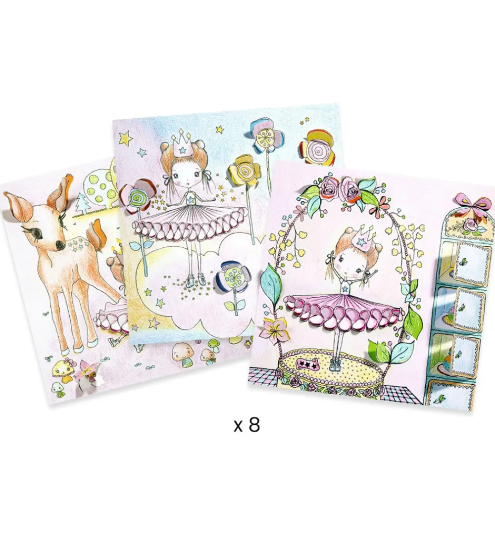 Djeco Bøger|Malebog>Maleark m. Små Døre - Les Petites De Pupi