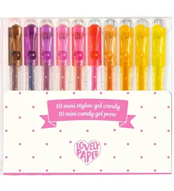 Djeco Tuscher Og Farver>Mini Kuglepenne - 10 stk. - Gel - Candy