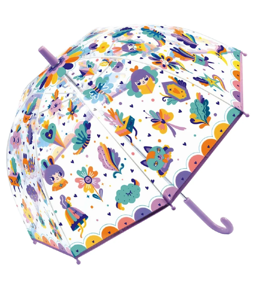 Djeco Vandleg>Paraply til Børn - Pop Regnbue