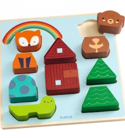 Djeco Puslespil>Puslespil - 10 Brikker - Træ - Rainbow