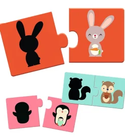 Djeco Puslespil>Puslespil - 12 Brikker - Dyreskygger