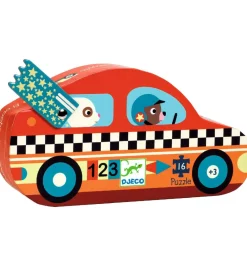 Djeco Puslespil>Puslespil - 16 Brikker - The Racing Car