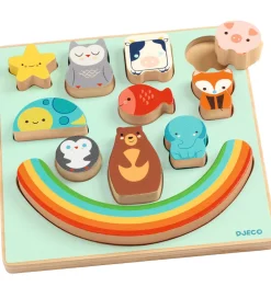 Djeco Puslespil>Puslespil - 11 Brikker - Træ - Puzz & Boom Rainbow