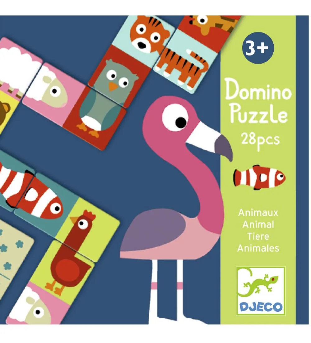 Djeco Spil>Puslespil - 28 Dele - Domino