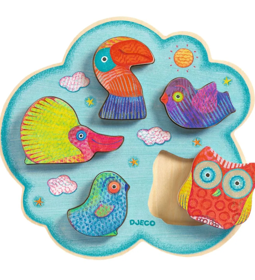 Djeco Puslespil>Puslespil - Træ - 5 Brikker - Toucanco