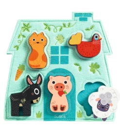 Djeco Puslespil>Puslespil - Træ - 5 Brikker - Mouki