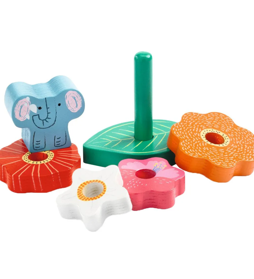 Djeco Trælegetøj|Stablelegetøj>Puslespil/Stabelelegetøj - 8 Dele - Træ - Happy