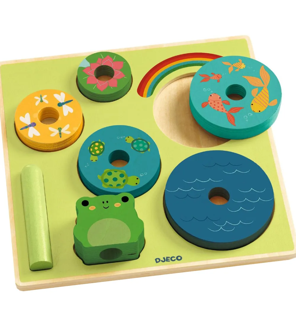 Djeco Puslespil|Trælegetøj>Puslespil/Stabelelegetøj - 8 Dele - Træ - Rainbow