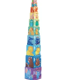 Djeco Stablelegetøj>Stabelklodser - 10 stk. - Rainbow