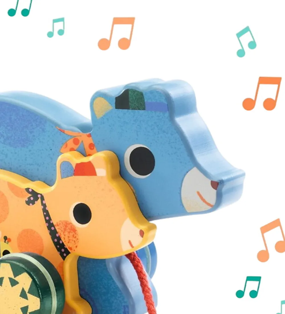 Djeco Babylegetøj>Trækdyr m. Musik - Gabi & Samm