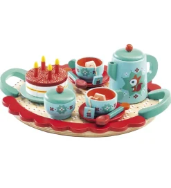 Djeco Legemad>Trælegetøj - Tesæt - Lyseblå