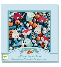 Djeco Perler>Træperler - 450 stk. - Små Dyr