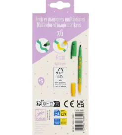 Djeco Kreativ Leg|Tuscher Og Farver>Trylletuscher - 6 stk. - Multifarvet