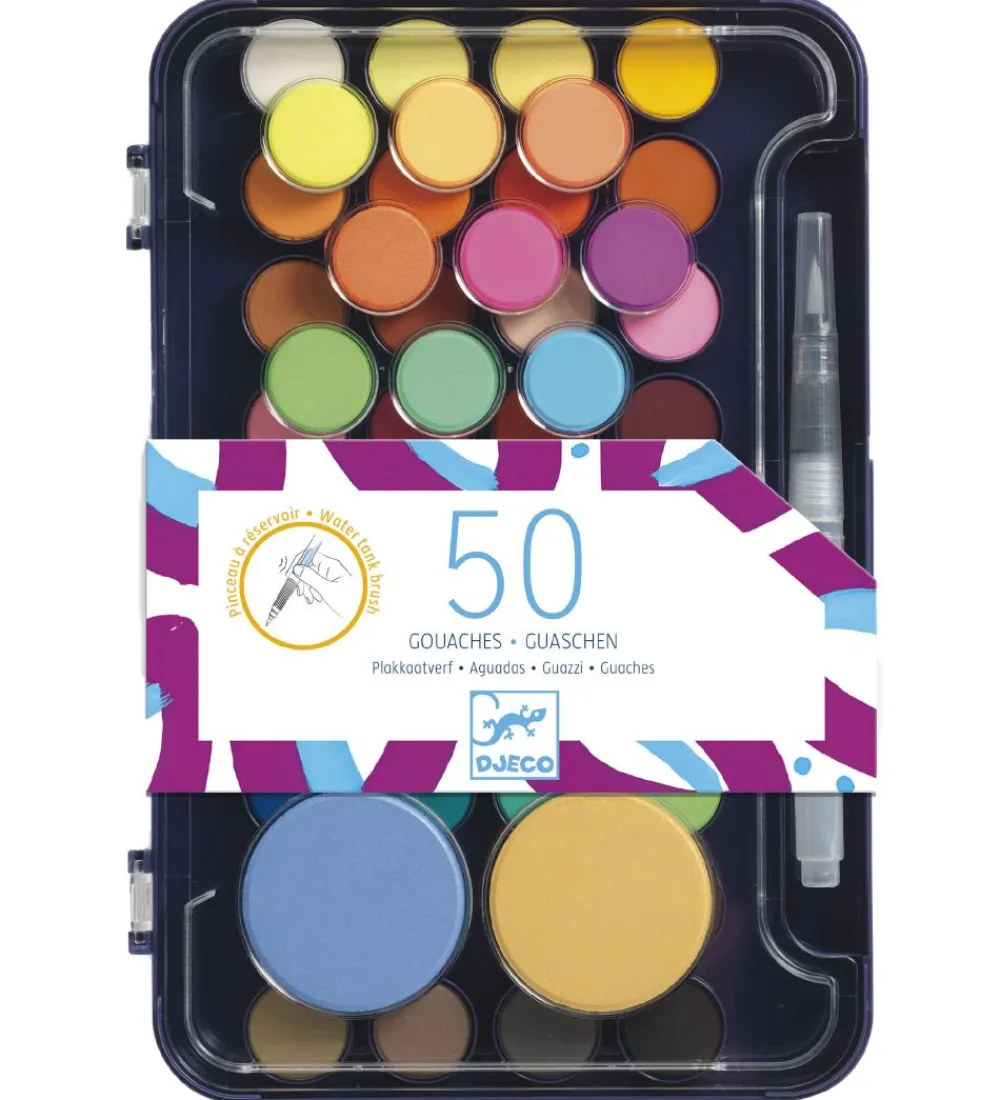 Djeco Tuscher Og Farver|Maling>Vandfarver - Artist´s - 50 stk