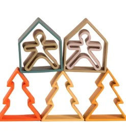 Dëna Babylegetøj|Aktivitetslegetøj>Aktivitetslegetøj - Silikone - 9 Dele - Nature