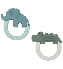 Done by Deer Bideringe>Bidering - 2-pak - Deer Friends - Blå/Grøn