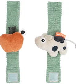 Done by Deer Babylegetøj|Gribelegetøj>Håndledsranglesæt - 2-pak - Dotti - Grøn