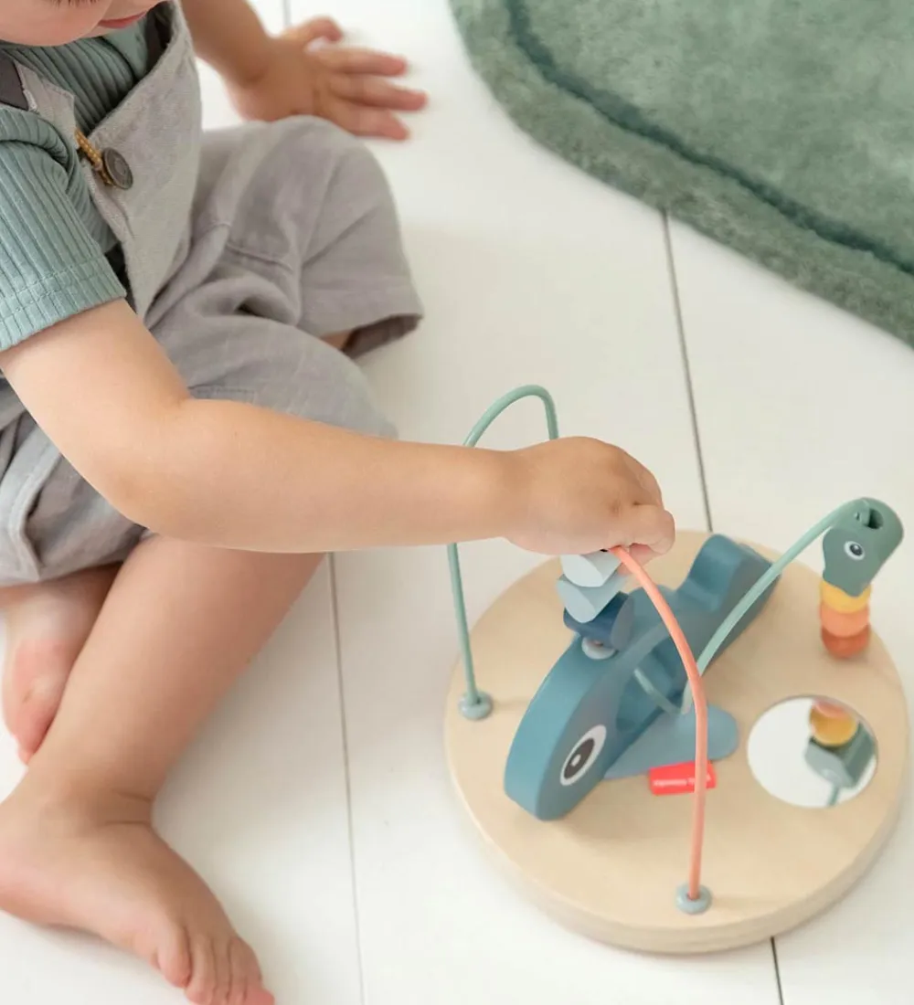 Done by Deer Trælegetøj|Aktivitetslegetøj>Kugleramme - Træ - Wally Blue