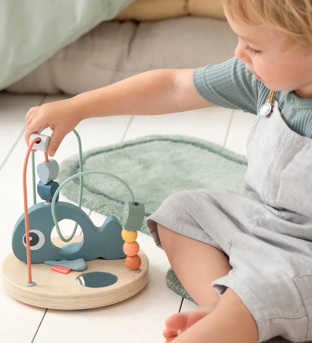 Done by Deer Trælegetøj|Aktivitetslegetøj>Kugleramme - Træ - Wally Blue