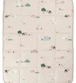Done by Deer Babylegetøj|Legetæpper Og Legegulve>Legetæppe - Tiny Farm - 80x100 cm - Sand
