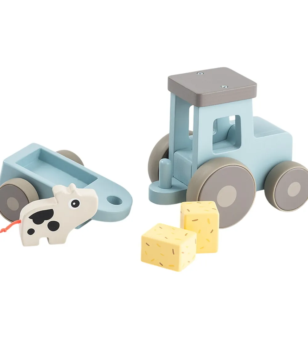 Done by Deer Traktorer|Biler, Tog Og Køretøjer>Traktor - Træ - Dotti - Tiny Farm - Blå