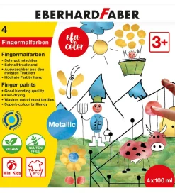 Eberhard Faber Tuscher Og Farver|Maling>Fingermaling- Metallic - 4 stk. - 100 ml.