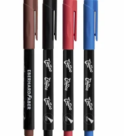 Eberhard Faber Tuscher Og Farver>Tattoo Tusch m. Skabeloner - One-Liner - 4 Farver