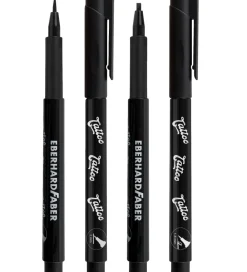 Eberhard Faber Tuscher Og Farver>Tattoo Tusch m. Skabeloner - Skinlettering - 4 St