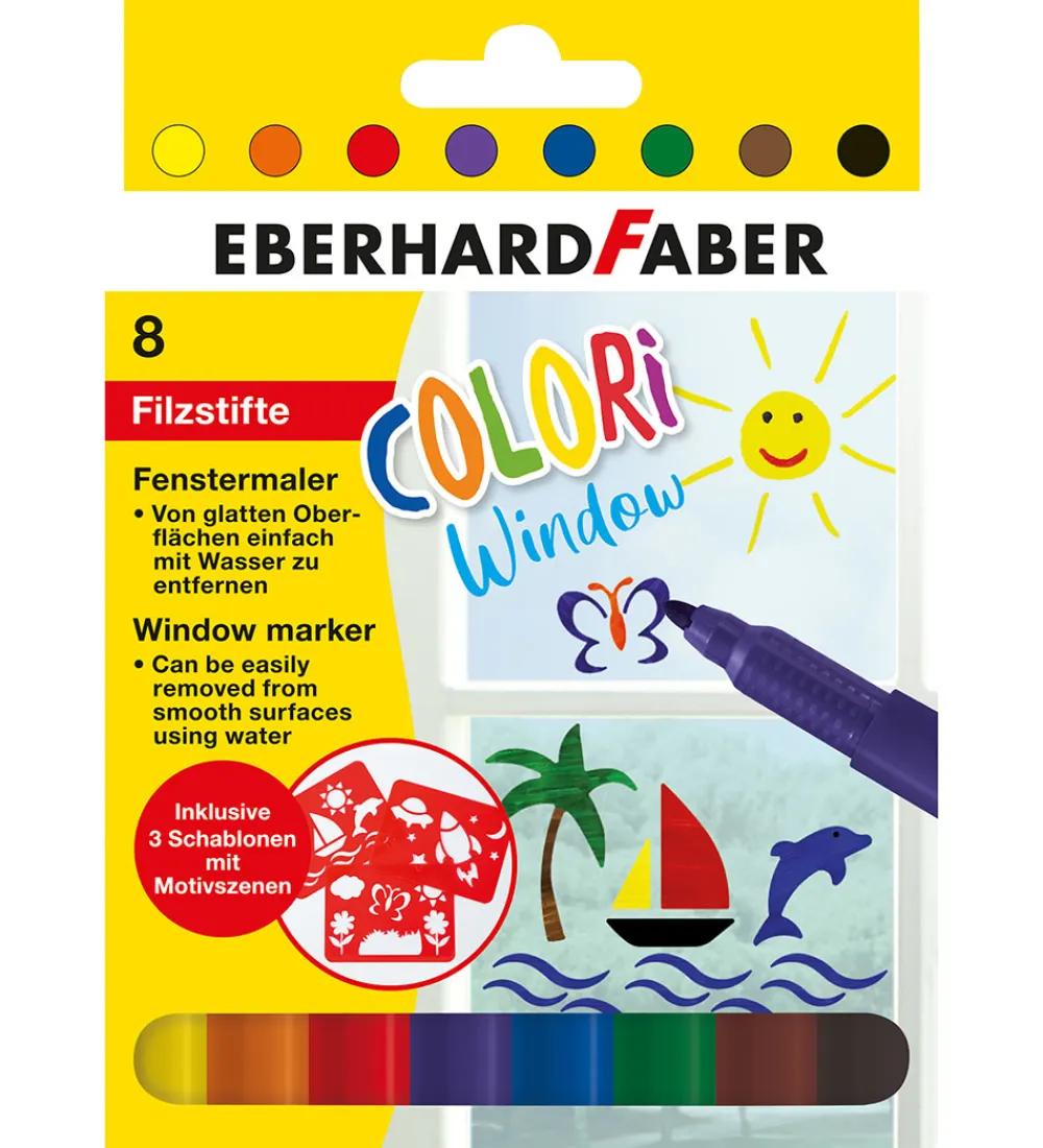 Eberhard Faber Kreativ Leg|Tuscher Og Farver>Tuscher Til Vinduer - 8 stk
