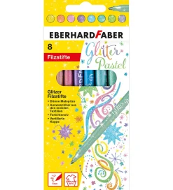 Eberhard Faber Kreativ Leg|Tuscher Og Farver>Tusser - 8 stk - Glitter Pastel