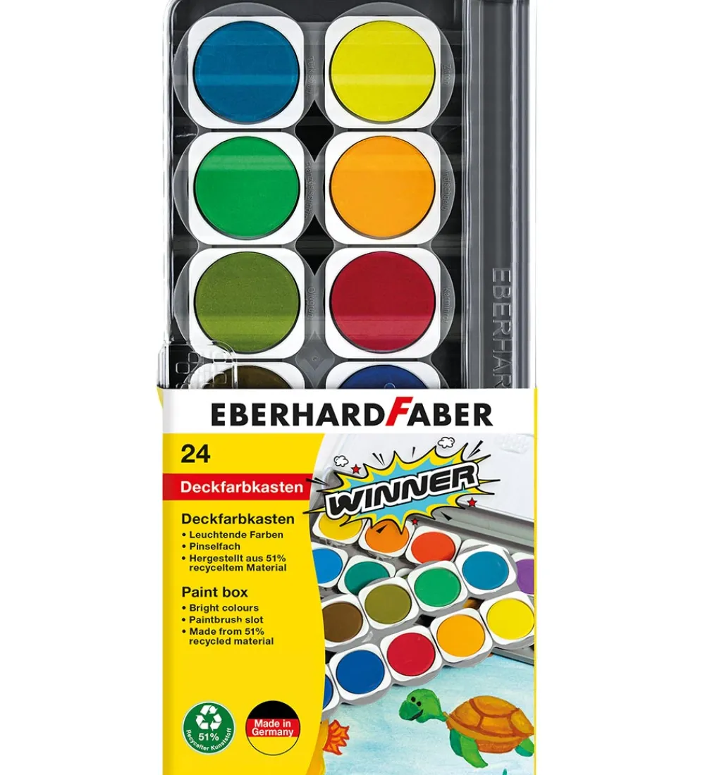 Eberhard Faber Tuscher Og Farver|Maling>Vandfarver - 24 stk.