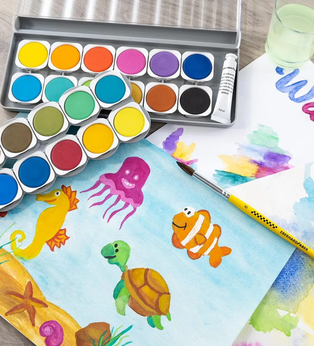 Eberhard Faber Tuscher Og Farver|Maling>Vandfarver - 24 stk.