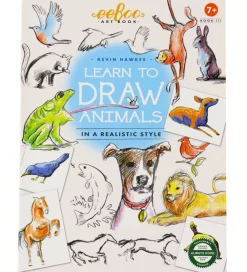 Eeboo Malebog>Bog - Lær At Tegne - Dyr - Engelsk